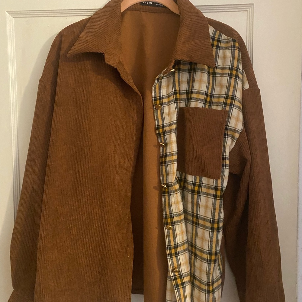 SHEIN Flannel Shacket